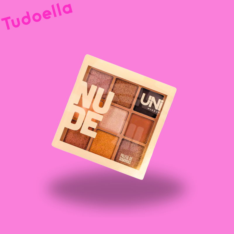 Paleta de sombras 9 cores nude-Uni Makeup